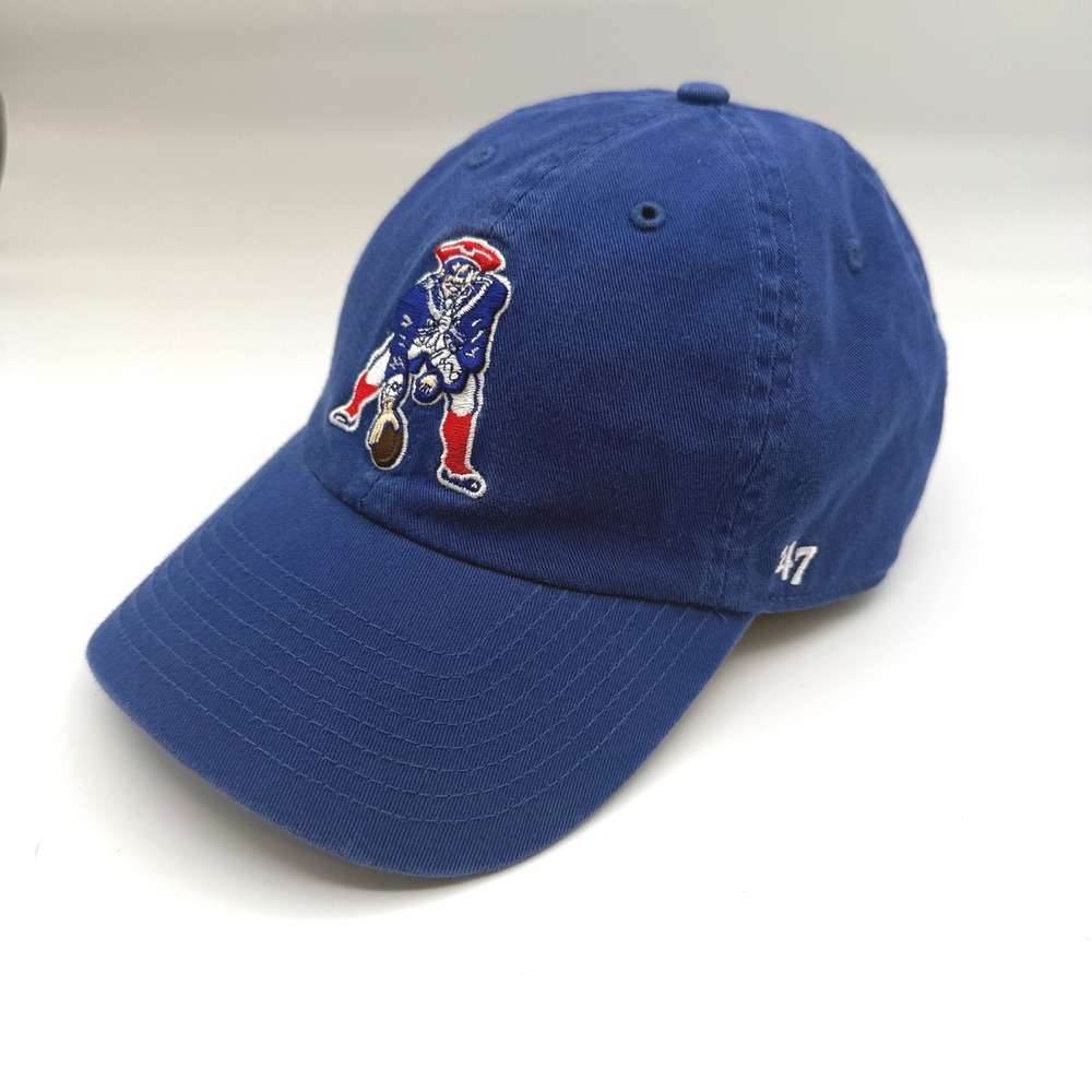 47 Brand New England Patriots Hat Mens OSFM Blue Pat Patriot Throwback NFL Cap